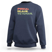 Proud Black Veteran Sweatshirt Veterans Day Proud Military Camouflage - Wonder Print Shop