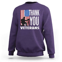 Thank You Veterans Sweatshirt American Flag Veterans Day - Wonder Print Shop