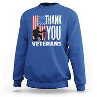 Thank You Veterans Sweatshirt American Flag Veterans Day - Wonder Print Shop