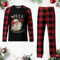 Xmas In Hawaii Plaid Pajama Set Mele Kalikimaka Retro Santa Shaka Aloha - Wonder Print Shop