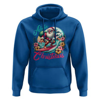 Xmas In Hawaii Hoodie Aloha Christmas Santa Surfing Hibiscus Flower