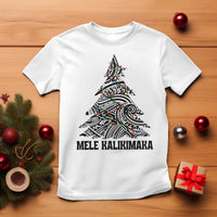 Christmas In Hawaii T Shirt Mele Kalikimaka Christmas Tree Kakau Tattoo - Wonder Print Shop