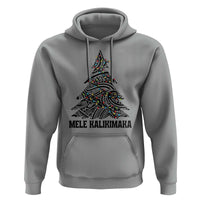 Christmas In Hawaii Hoodie Mele Kalikimaka Christmas Tree Kakau Tattoo
