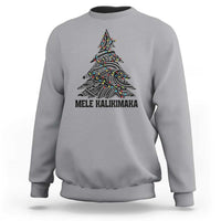 Christmas In Hawaii Sweatshirt Mele Kalikimaka Christmas Tree Kakau Tattoo - Wonder Print Shop