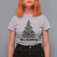 Christmas In Hawaii T Shirt For Women Mele Kalikimaka Christmas Tree Kakau Tattoo - Wonder Print Shop