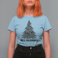 Christmas In Hawaii T Shirt For Women Mele Kalikimaka Christmas Tree Kakau Tattoo - Wonder Print Shop