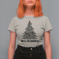 Christmas In Hawaii T Shirt For Women Mele Kalikimaka Christmas Tree Kakau Tattoo - Wonder Print Shop