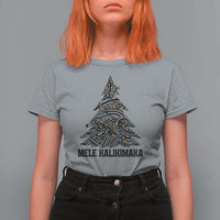 Christmas In Hawaii T Shirt For Women Mele Kalikimaka Christmas Tree Kakau Tattoo - Wonder Print Shop