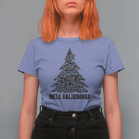 Christmas In Hawaii T Shirt For Women Mele Kalikimaka Christmas Tree Kakau Tattoo - Wonder Print Shop