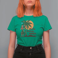 Christmas In Hawaii T Shirt For Women Mele Kalikimaka Retro Hula Girls Santa Hat Xmas - Wonder Print Shop