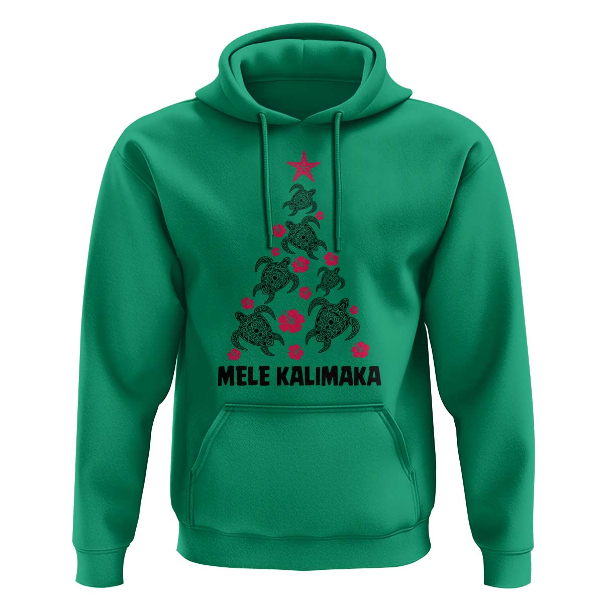 Christmas In Hawaii Hoodie Mele Kalikimaka Kakau Tattoo Turtle Christmas Tree
