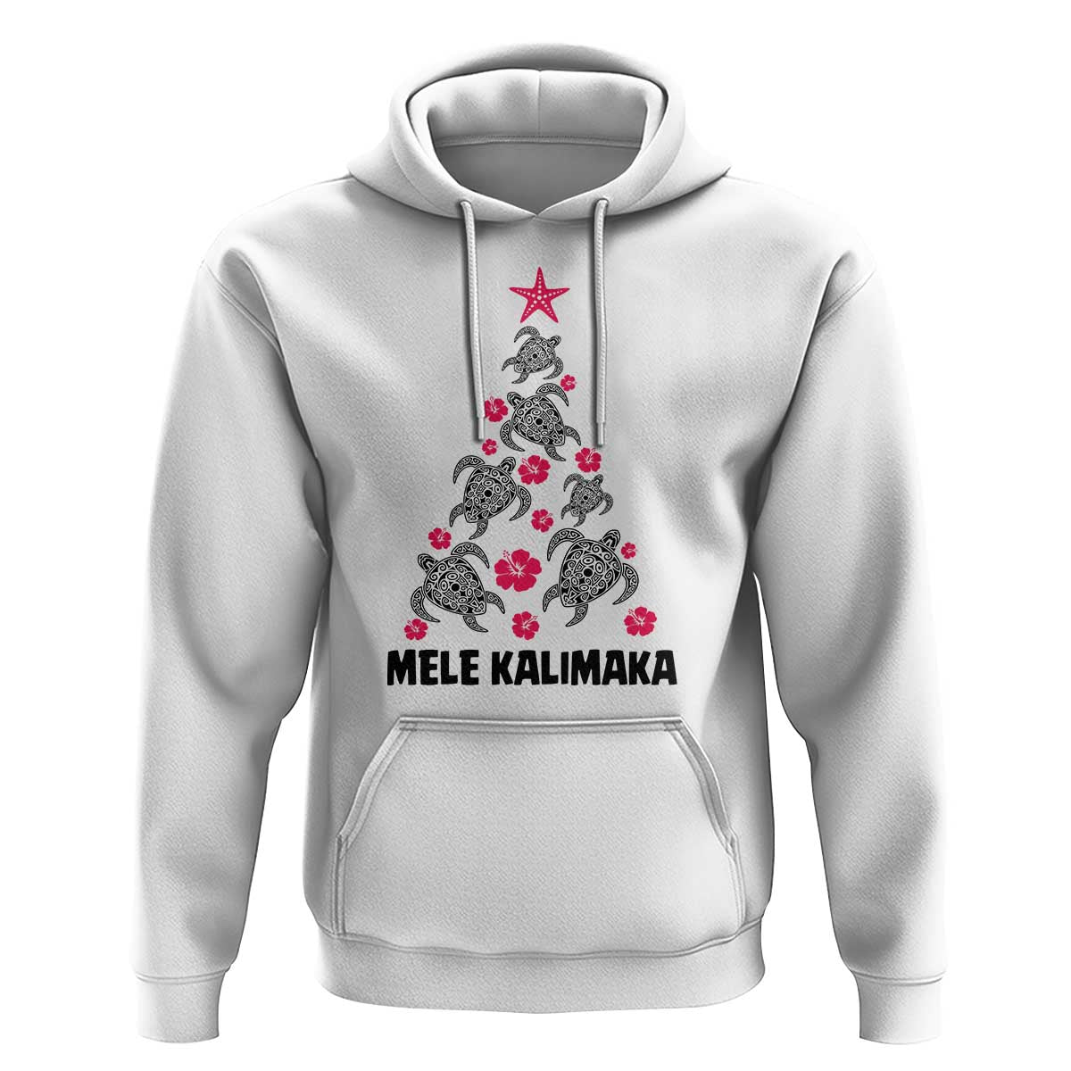 Christmas In Hawaii Hoodie Mele Kalikimaka Kakau Tattoo Turtle Christmas Tree