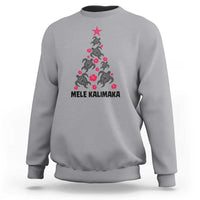 Christmas In Hawaii Sweatshirt Mele Kalikimaka Kakau Tattoo Turtle Christmas Tree - Wonder Print Shop