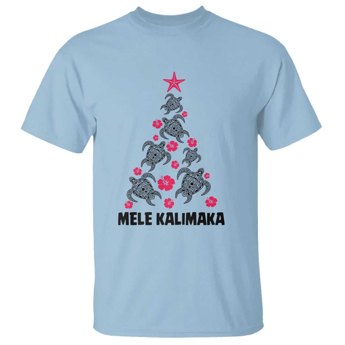 Christmas In Hawaii T Shirt Mele Kalikimaka Kakau Tattoo Turtle Christmas Tree - Wonder Print Shop
