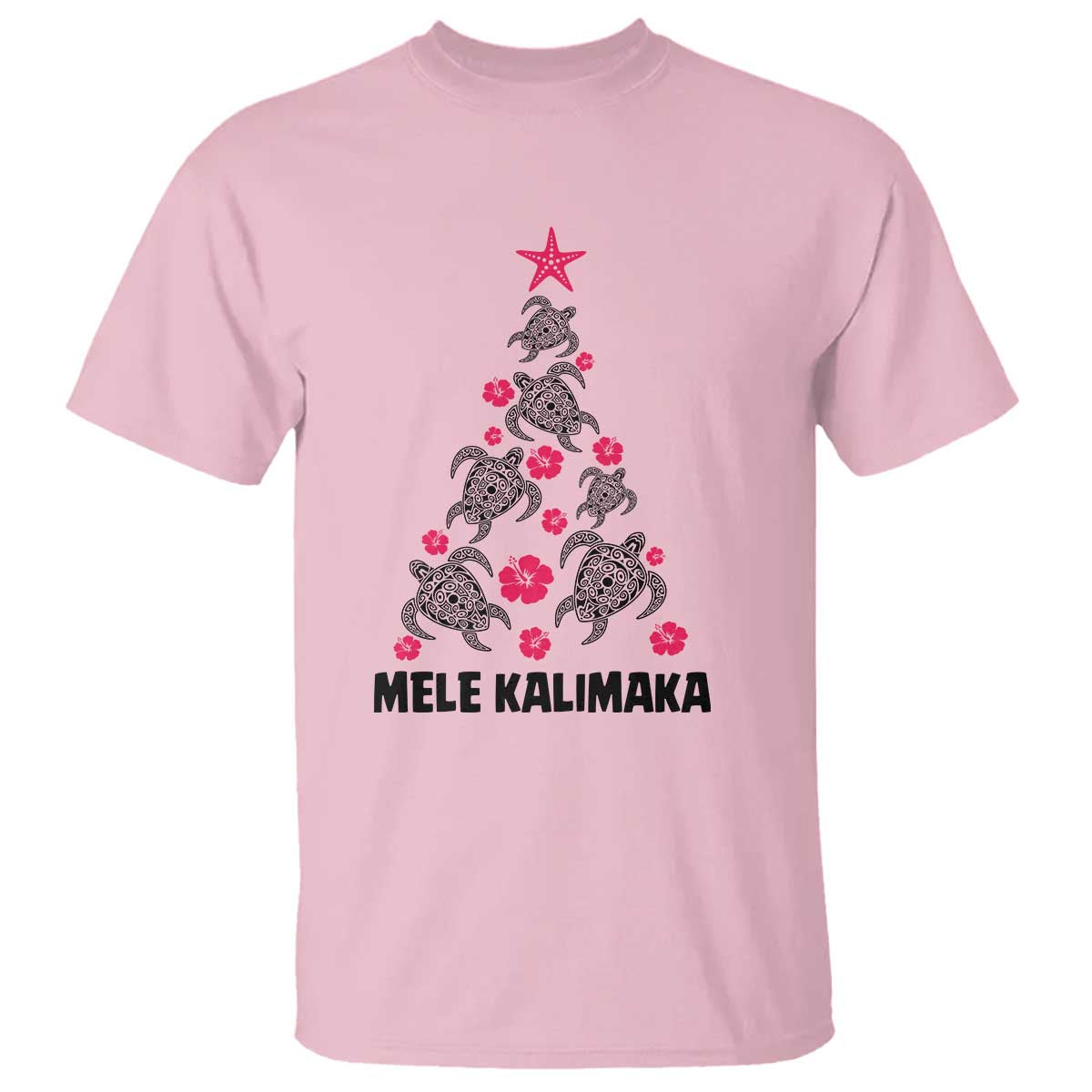 Christmas In Hawaii T Shirt Mele Kalikimaka Kakau Tattoo Turtle Christmas Tree - Wonder Print Shop