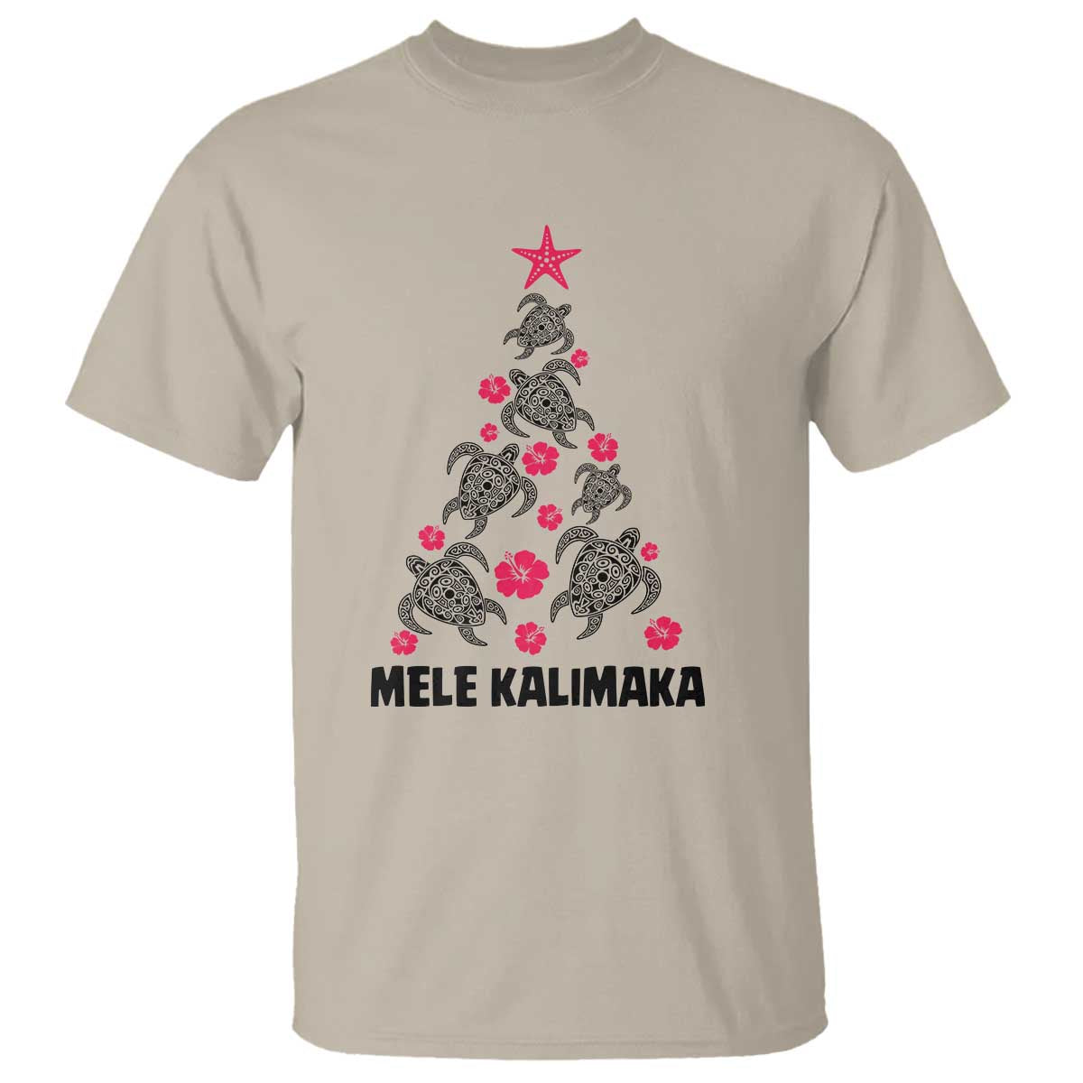 Christmas In Hawaii T Shirt Mele Kalikimaka Kakau Tattoo Turtle Christmas Tree - Wonder Print Shop