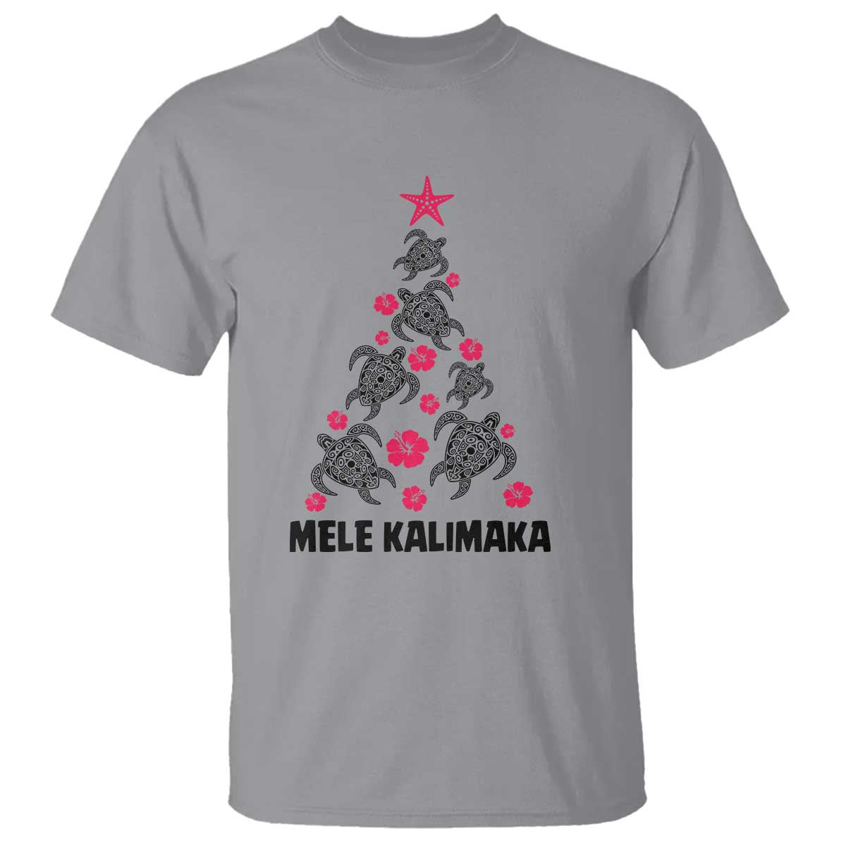 Christmas In Hawaii T Shirt Mele Kalikimaka Kakau Tattoo Turtle Christmas Tree - Wonder Print Shop