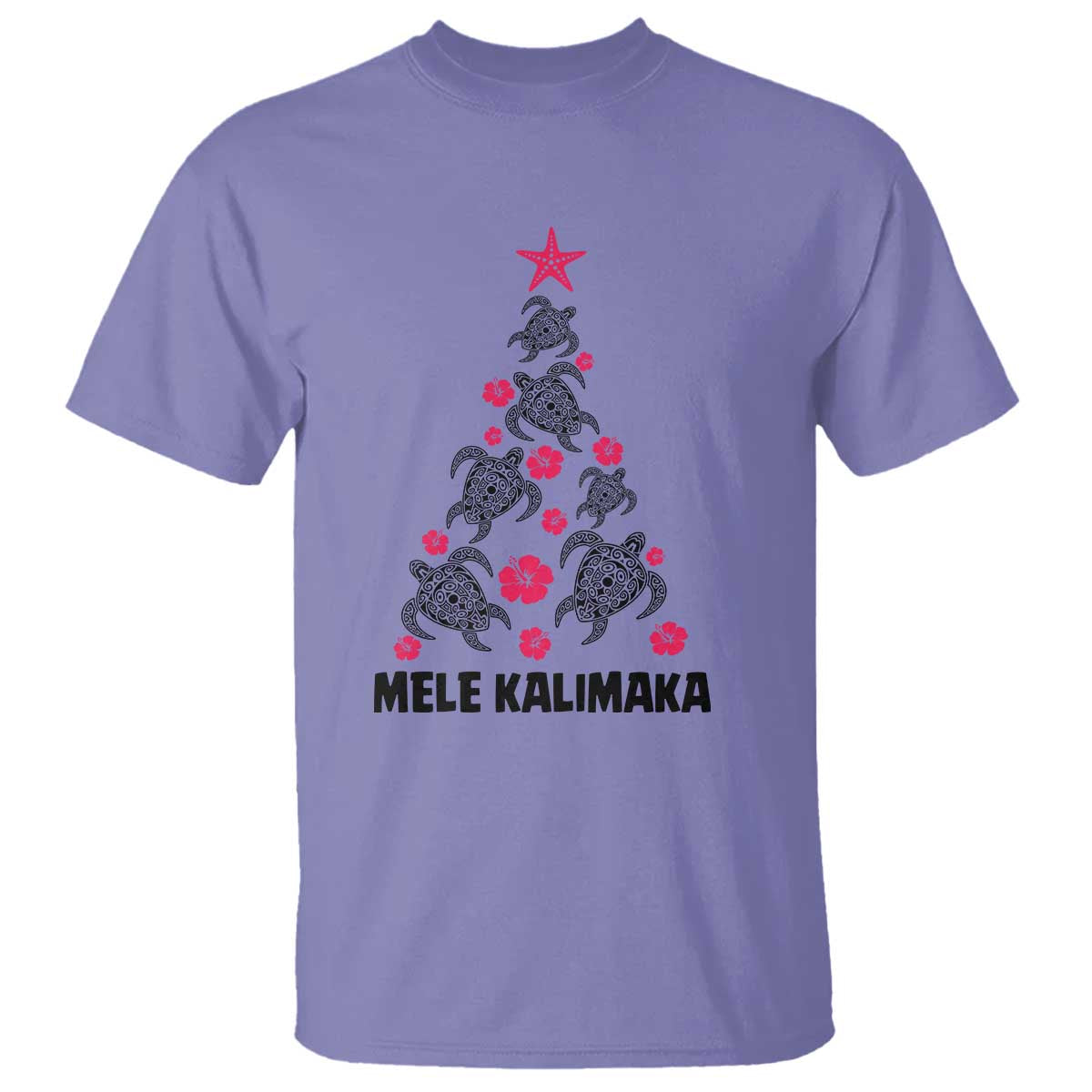 Christmas In Hawaii T Shirt Mele Kalikimaka Kakau Tattoo Turtle Christmas Tree - Wonder Print Shop