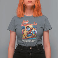 Christmas In Hawaii T Shirt For Women Mele Kalikimaka From The Land Where Palm Trees Sway Surfing Santa - Wonder Print Shop