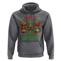 Christmas In Hawaii Hoodie Mele Kalikimaka Ugly Tikis Kakau Tattoo