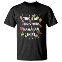 Christmas In Hawaii T Shirt This Is My Christmas Hawaiian Shirt Tikis Hibiscus Flower - Wonder Print Shop