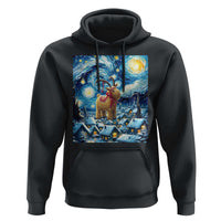 Yule Goat Hoodie Yule Starry Night Winter Solstice Christmas Vincent Van Gogh