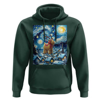 Yule Goat Hoodie Yule Starry Night Winter Solstice Christmas Vincent Van Gogh