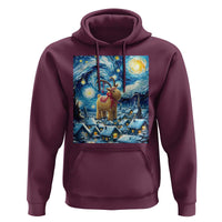 Yule Goat Hoodie Yule Starry Night Winter Solstice Christmas Vincent Van Gogh