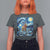 Yule Goat T Shirt For Women Yule Starry Night Winter Solstice Christmas Vincent Van Gogh - Wonder Print Shop