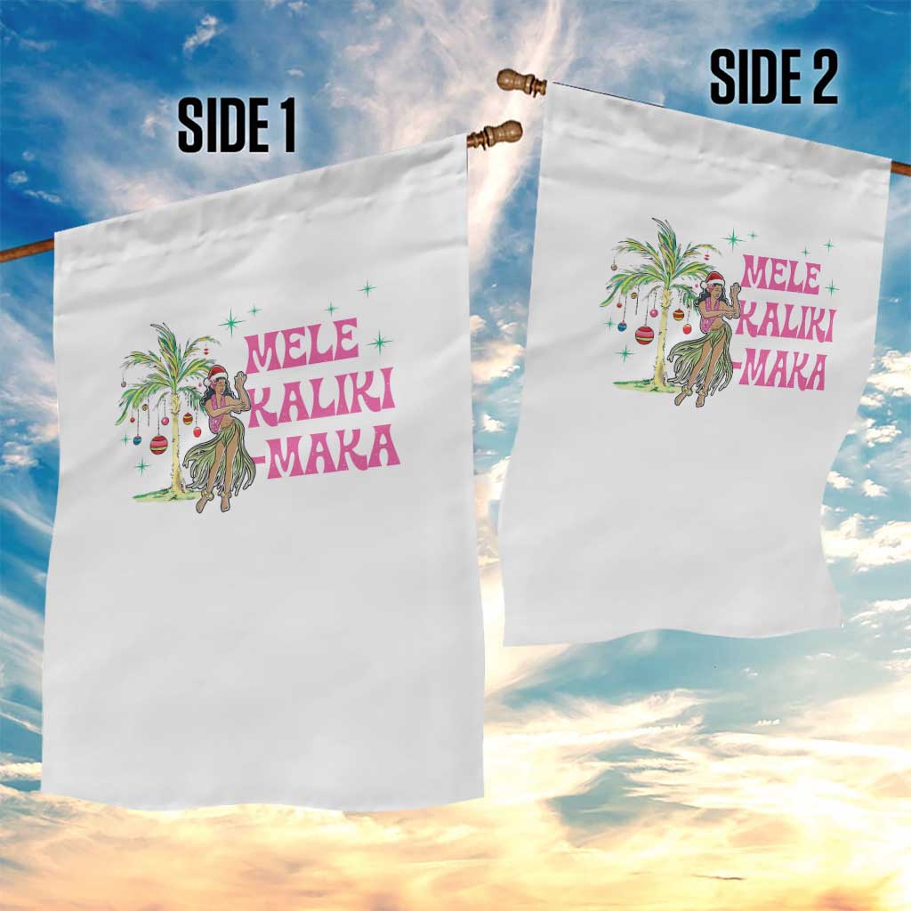 Christmas In Hawaii Garden Flag Mele Kalikimaka Hula Girls Palm Tree - Wonder Print Shop