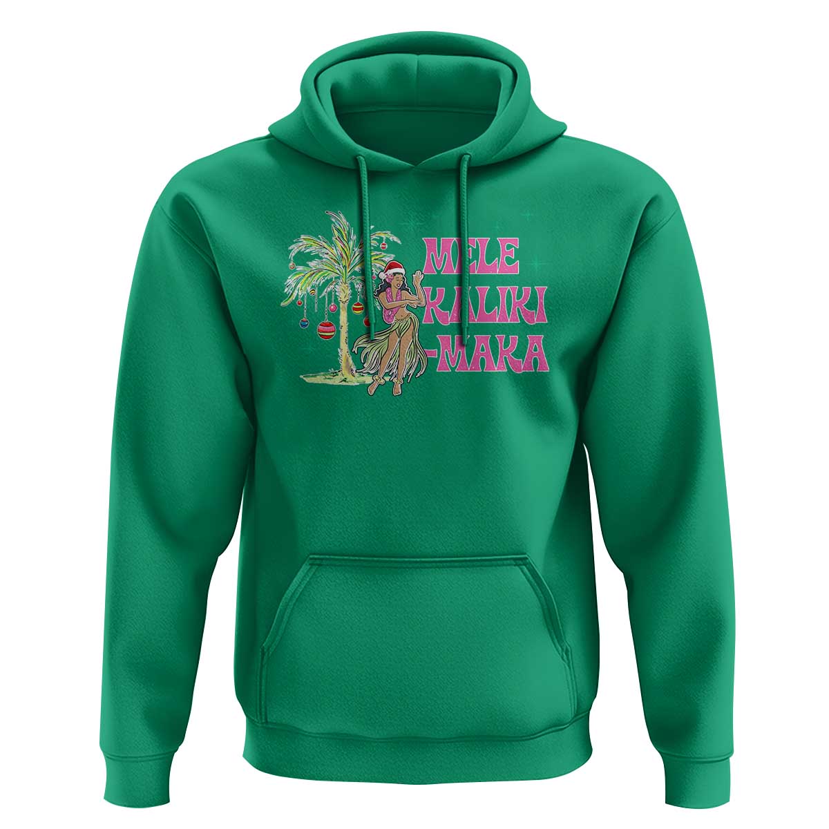 Christmas In Hawaii Hoodie Mele Kalikimaka Hula Girls Palm Tree