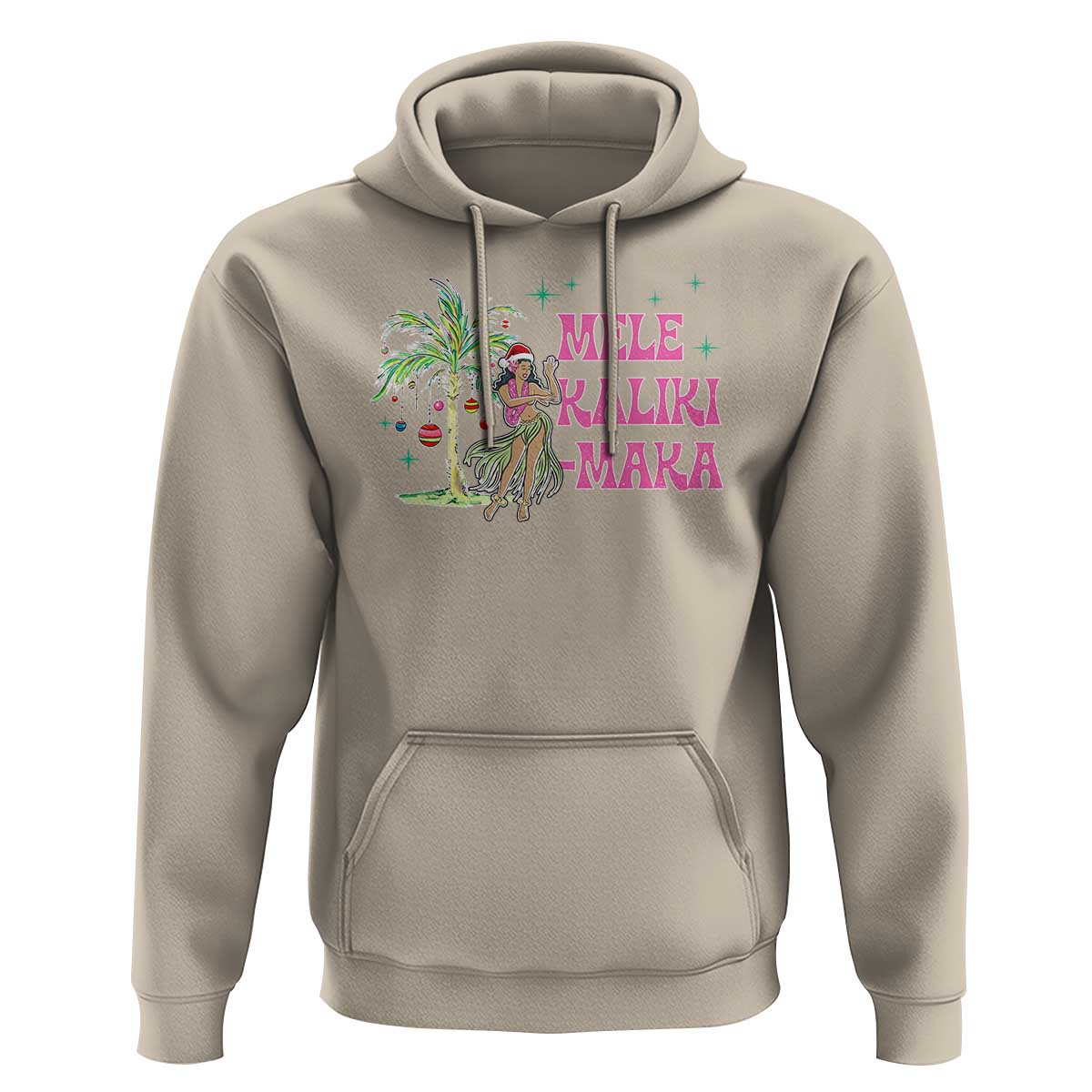 Christmas In Hawaii Hoodie Mele Kalikimaka Hula Girls Palm Tree