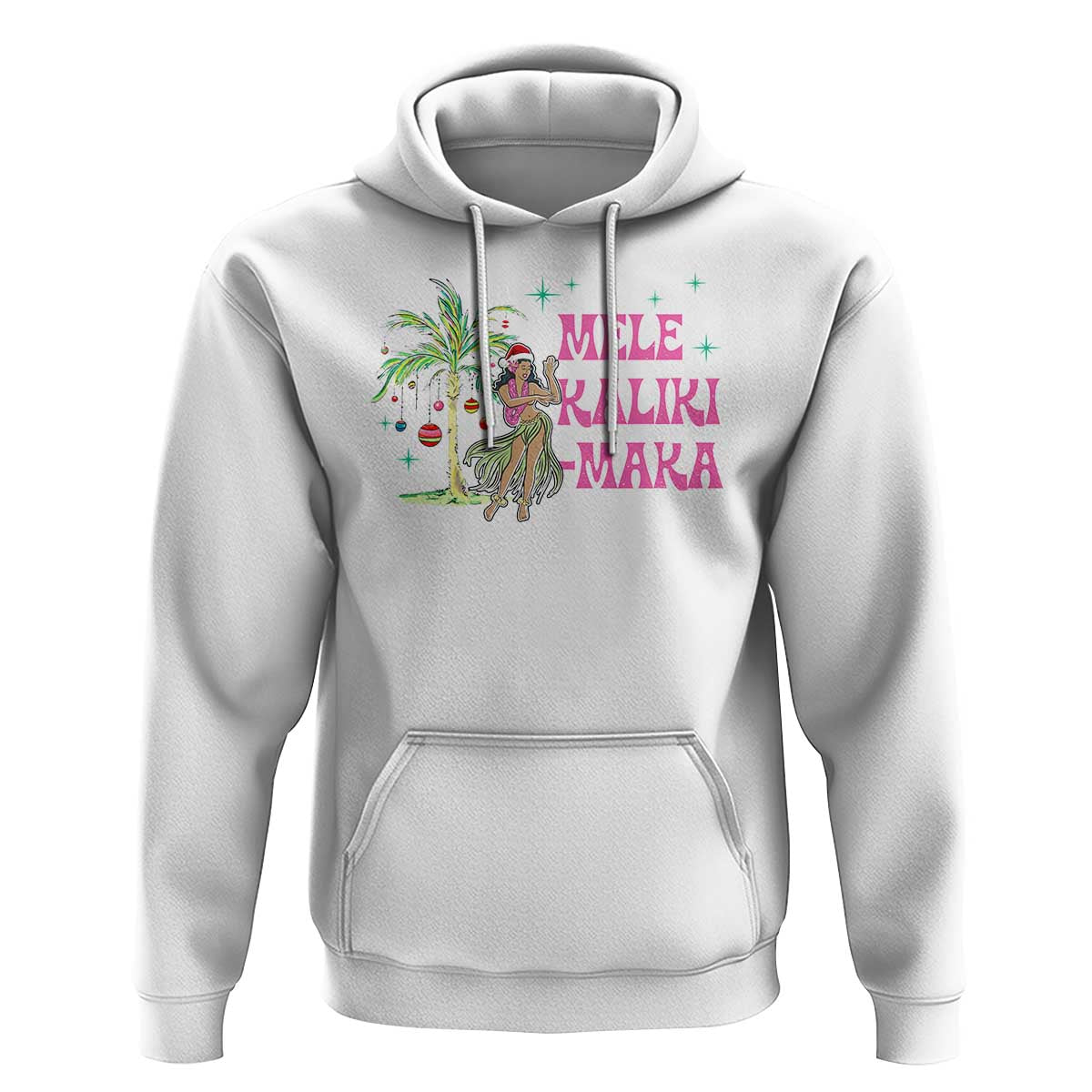 Christmas In Hawaii Hoodie Mele Kalikimaka Hula Girls Palm Tree