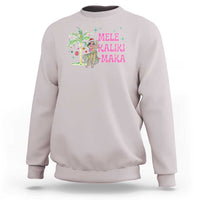 Christmas In Hawaii Sweatshirt Mele Kalikimaka Hula Girls Palm Tree - Wonder Print Shop