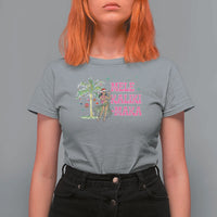 Christmas In Hawaii T Shirt For Women Mele Kalikimaka Hula Girls Palm Tree - Wonder Print Shop