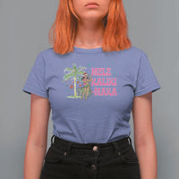 Christmas In Hawaii T Shirt For Women Mele Kalikimaka Hula Girls Palm Tree - Wonder Print Shop