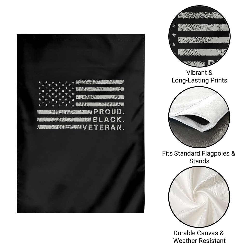 Proud Black Veteran Garden Flag Veterans Day Proud Vintage American Flag Military