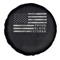 Proud Black Veteran Spare Tire Cover Veterans Day Proud Vintage American Flag Military