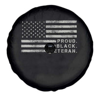 Proud Black Veteran Spare Tire Cover Veterans Day Proud Vintage American Flag Military