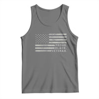 Proud Black Veteran Tank Top Veterans Day Proud Vintage American Flag Military