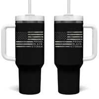 Proud Black Veteran Tumbler With Handle Veterans Day Proud Vintage American Flag Military