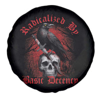 Radicalized By Basic Decency Spare Tire Cover Vintage Gothic Victorian Crow Skull - Wonder Print Shop