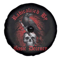 Radicalized By Basic Decency Spare Tire Cover Vintage Gothic Victorian Crow Skull - Wonder Print Shop