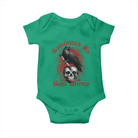 Radicalized By Basic Decency Baby Onesie Vintage Gothic Victorian Crow Skull - Wonder Print Shop