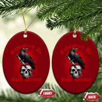 Radicalized By Basic Decency Ceramic Ornament Vintage Gothic Victorian Crow Skull - Wonder Print Shop