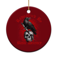 Radicalized By Basic Decency Ceramic Ornament Vintage Gothic Victorian Crow Skull - Wonder Print Shop