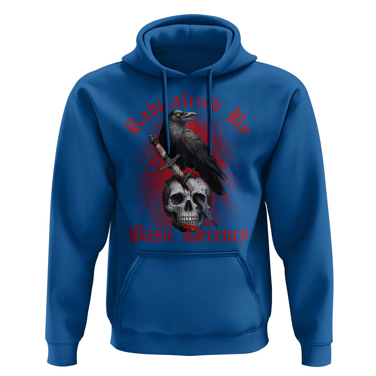 Radicalized By Basic Decency Hoodie Vintage Gothic Victorian Crow Skull - Wonder Print Shop