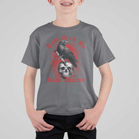 Radicalized By Basic Decency T Shirt For Kid Vintage Gothic Victorian Crow Skull - Wonder Print Shop