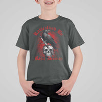 Radicalized By Basic Decency T Shirt For Kid Vintage Gothic Victorian Crow Skull - Wonder Print Shop