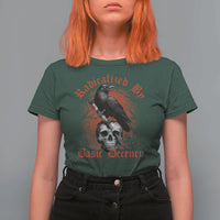 Radicalized By Basic Decency T Shirt For Women Vintage Gothic Victorian Crow Skull - Wonder Print Shop